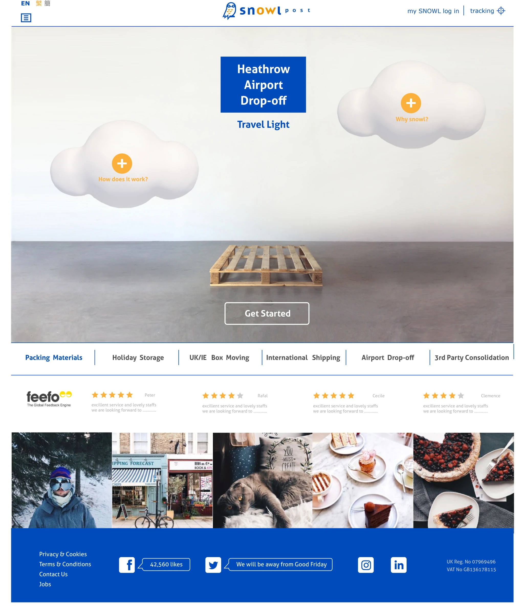 Snowl original delivered desktop homepage