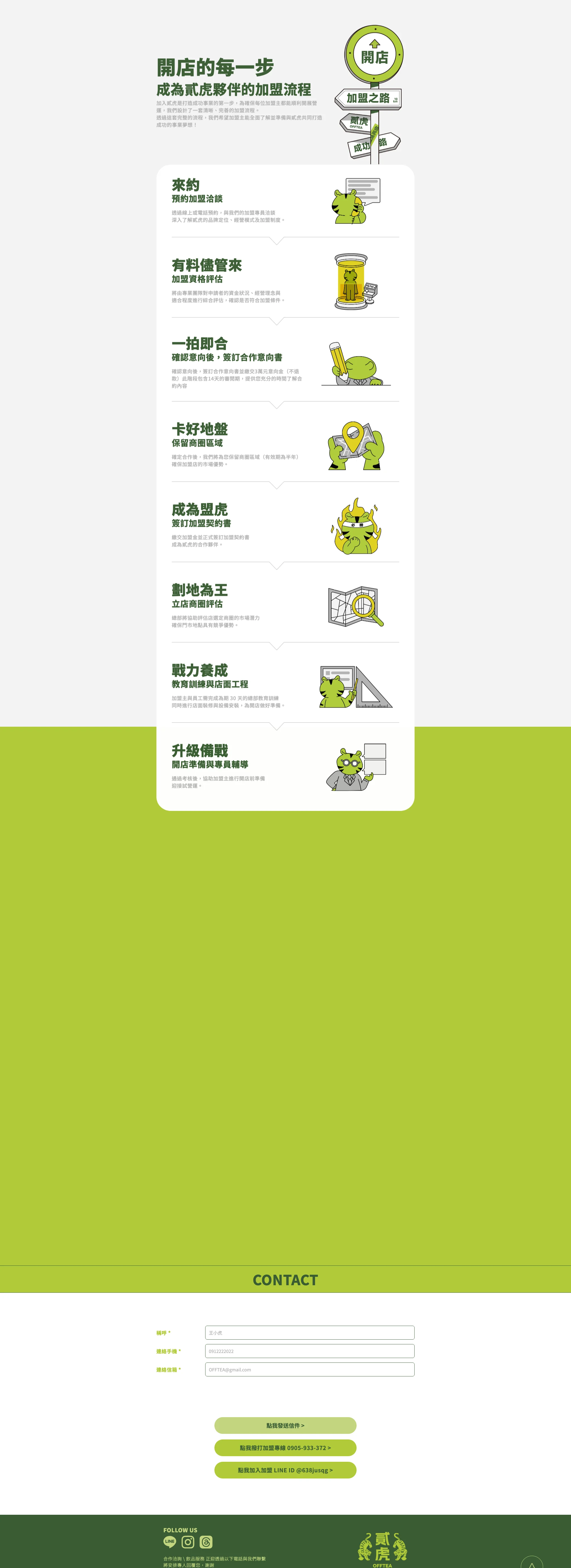 Two Tiger franchise website complete live homepage
